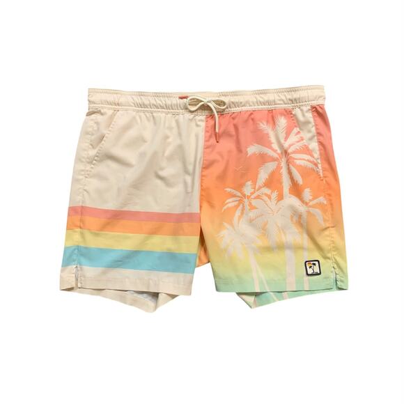 Marine Layer Swim Trunk Mens M Medium Pastel Floral 4 Way Stretch Beach *READ - Picture 1 of 13